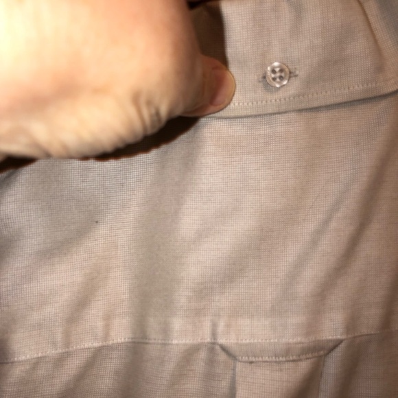 Nordstrom beige men’s button up short sleeve shirt with pocket size XL - Picture 5 of 6